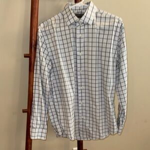 Nordstrom Blue Windowpane Dress Shirt